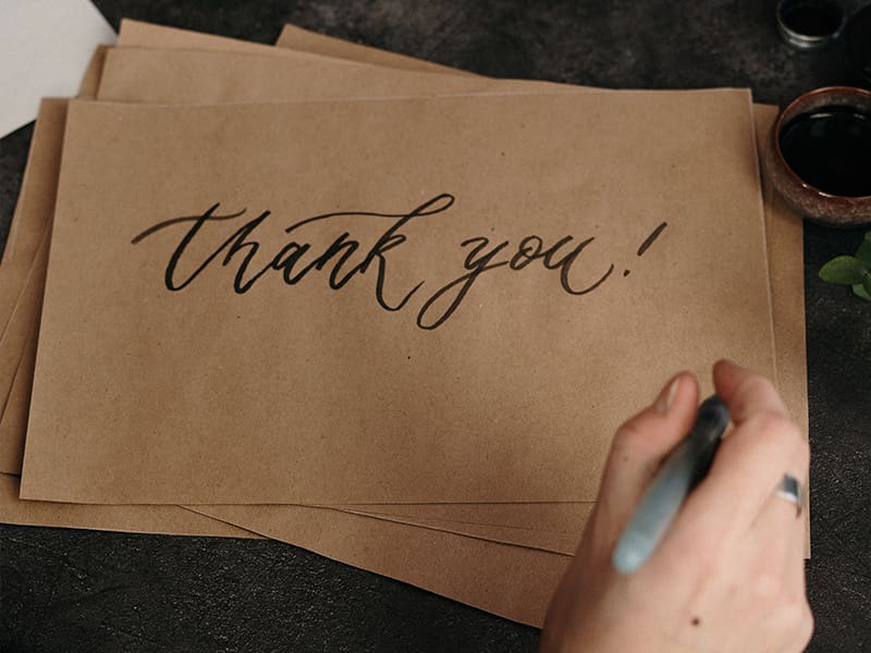 creative ways to write thank you